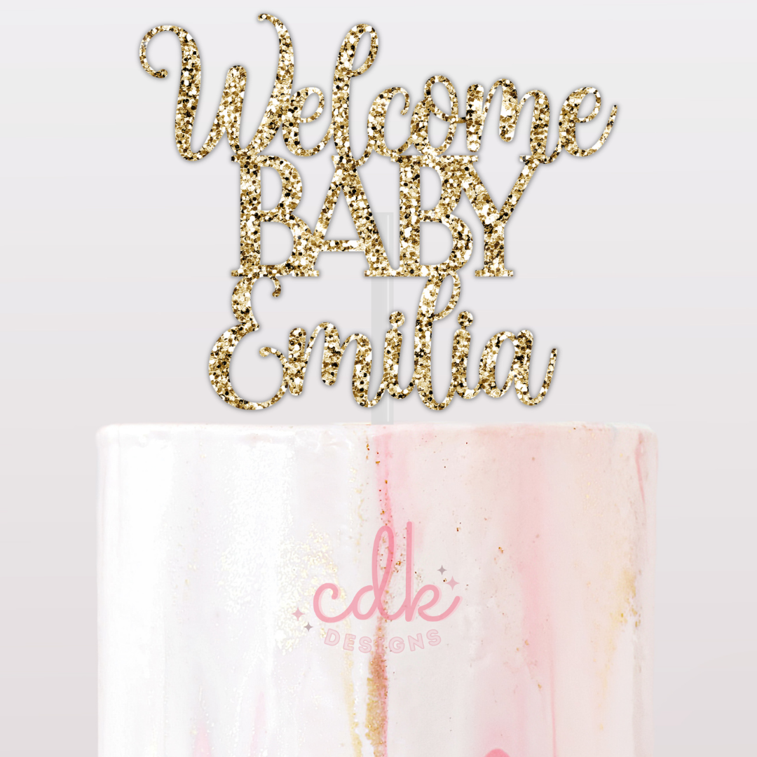 Personalised Baby Shower Cake Topper