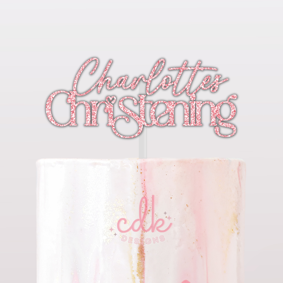 Personalised Christening Cake Topper