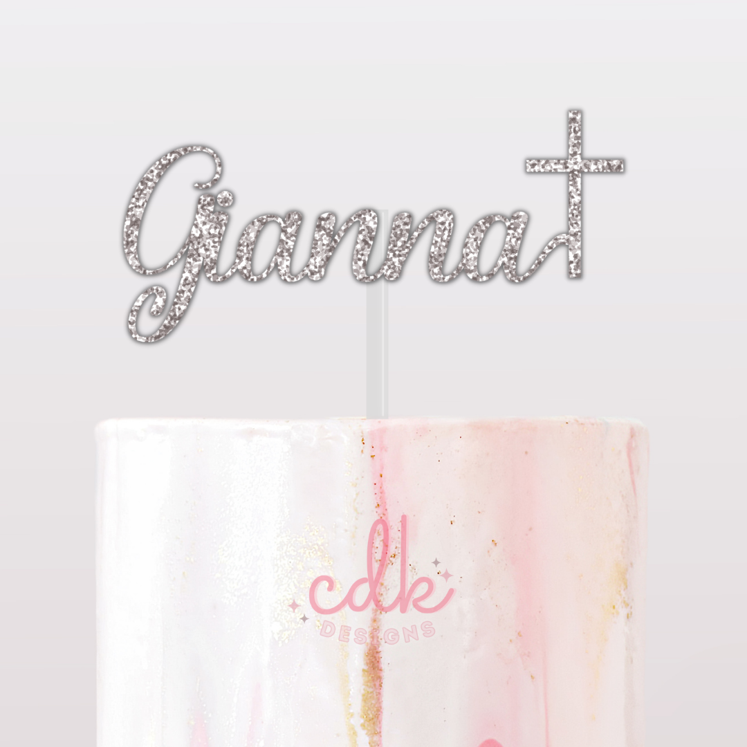 Personalised Christening Cake Topper