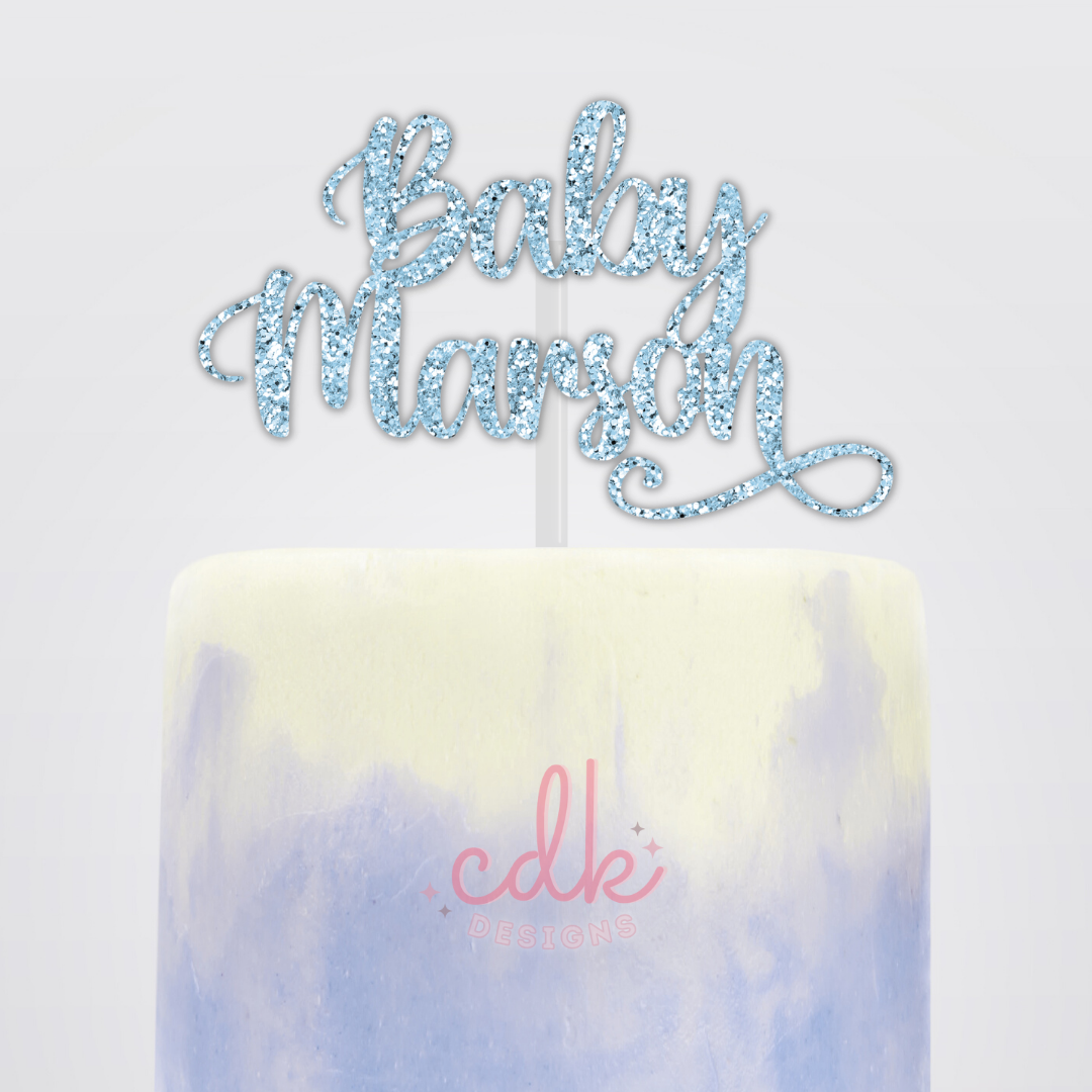 Personalised Baby Shower Cake Topper