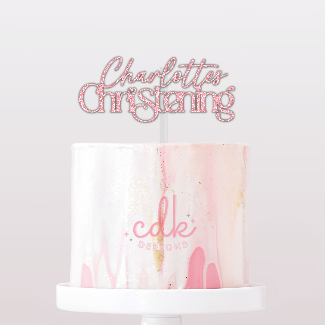 Personalised Christening Cake Topper