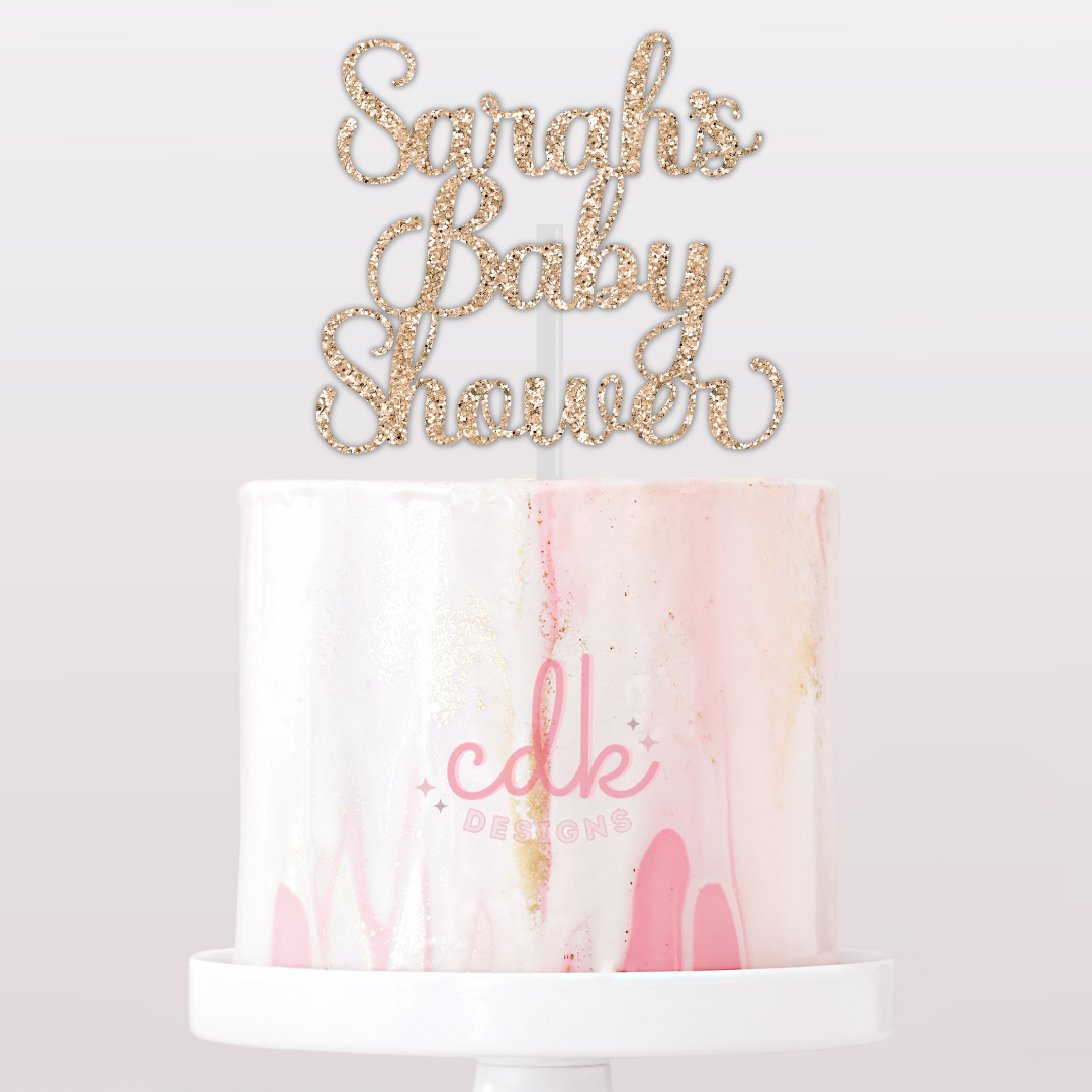 Personalised Baby Shower Cake Topper