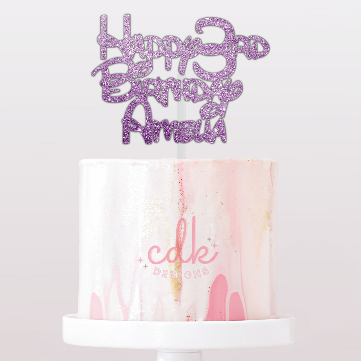 Personalised Happy Birthday Cake Topper