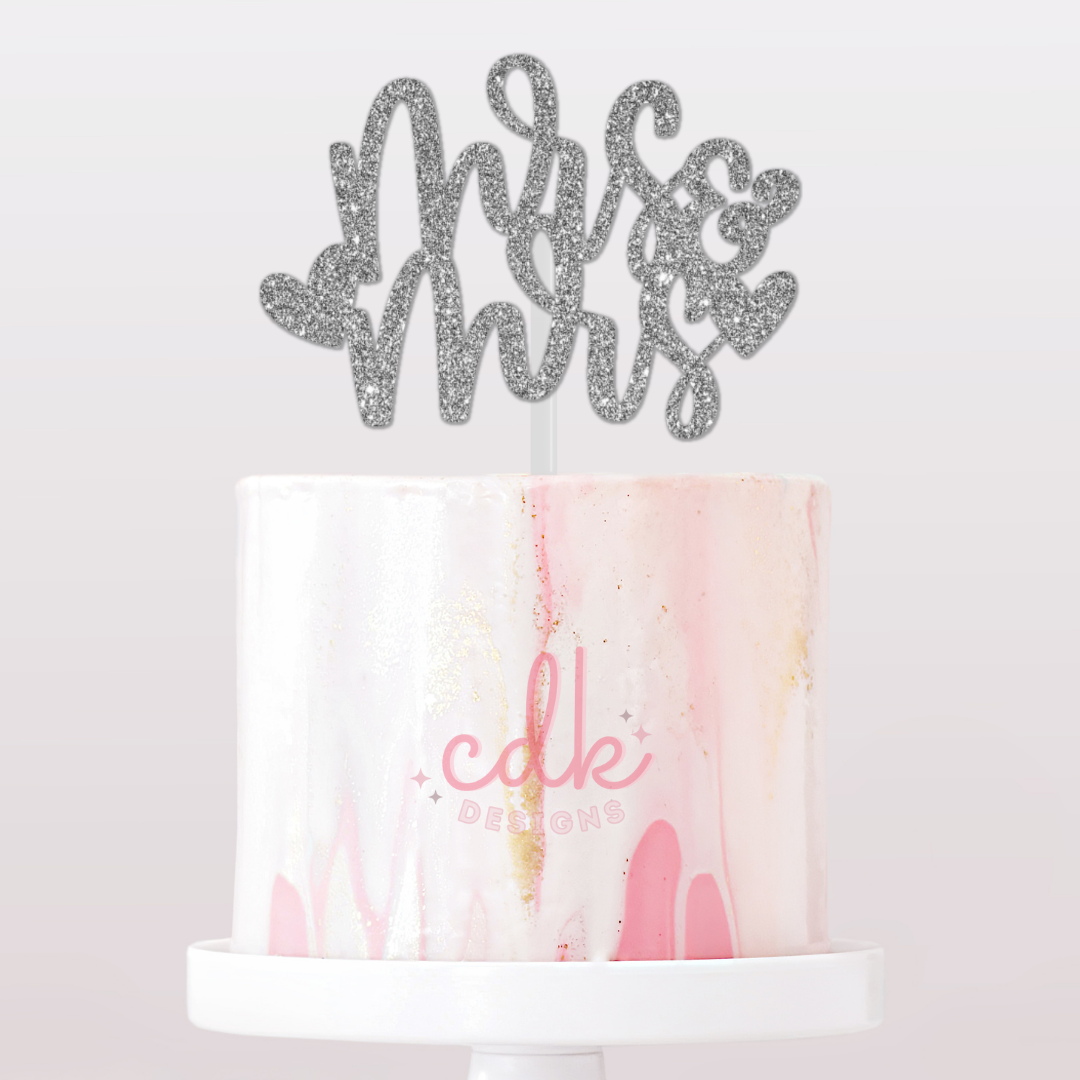 Mrs and Mrs - Wedding/Engagement Cake Topper