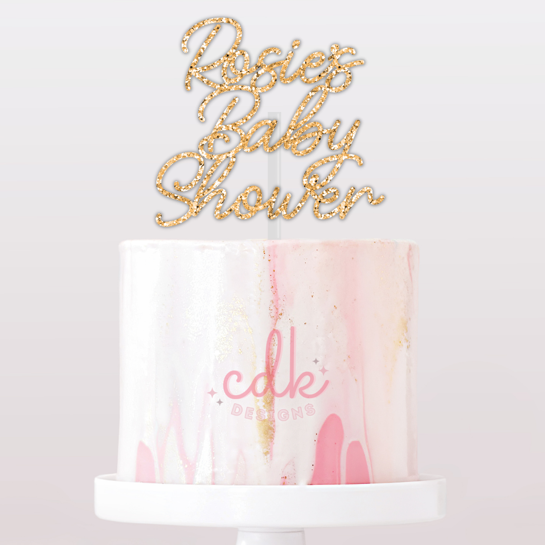 Personalised Baby Shower Cake Topper