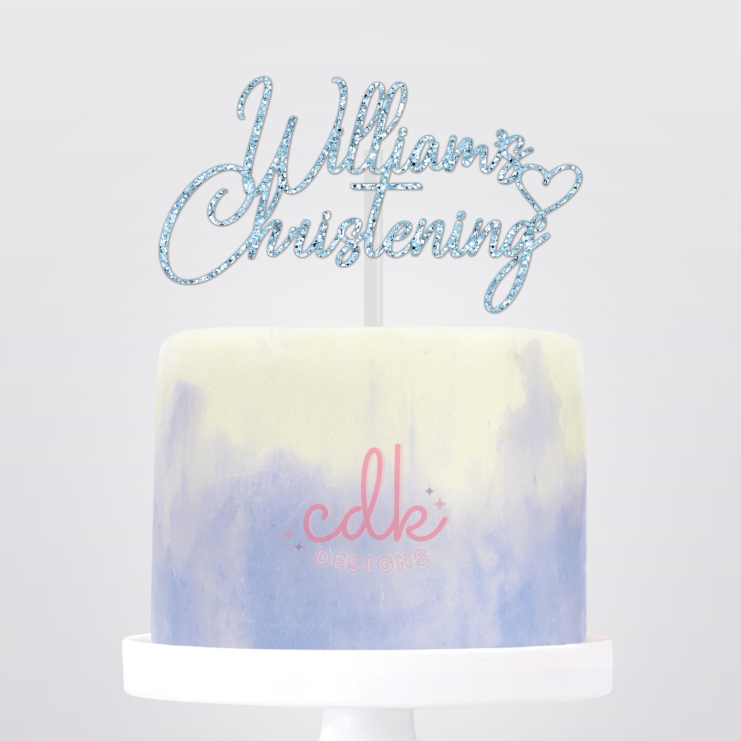 Personalised Christening Cake Topper