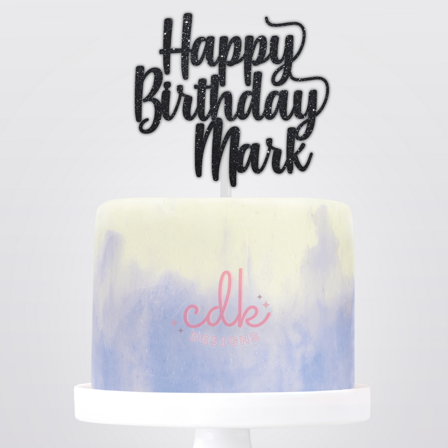 Personalised Happy Birthday Cake Topper