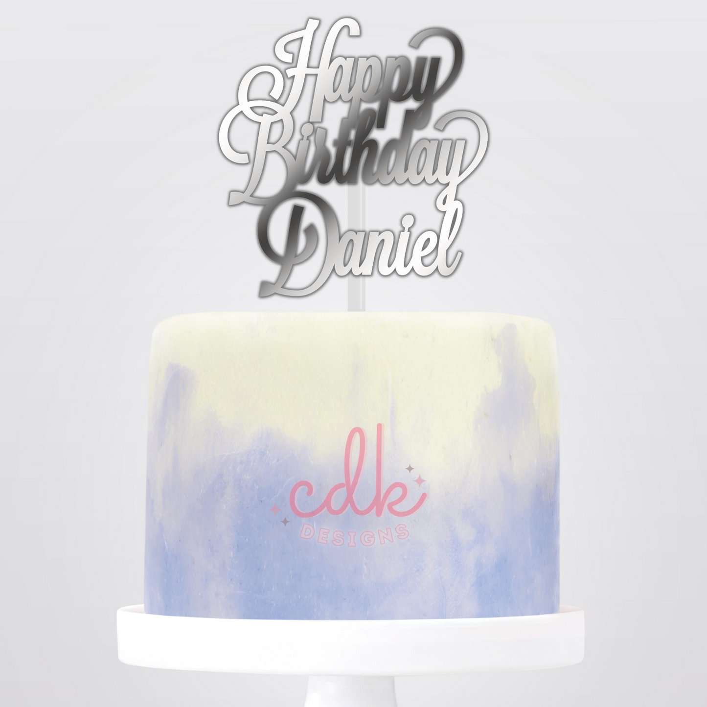 Personalised Happy Birthday Cake Topper