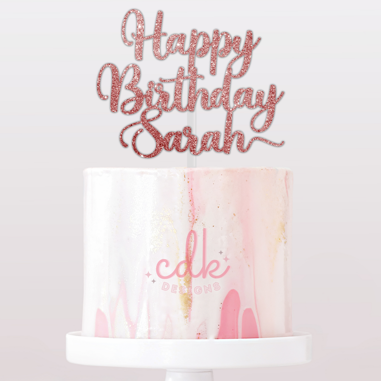 Personalised Happy Birthday Cake Topper