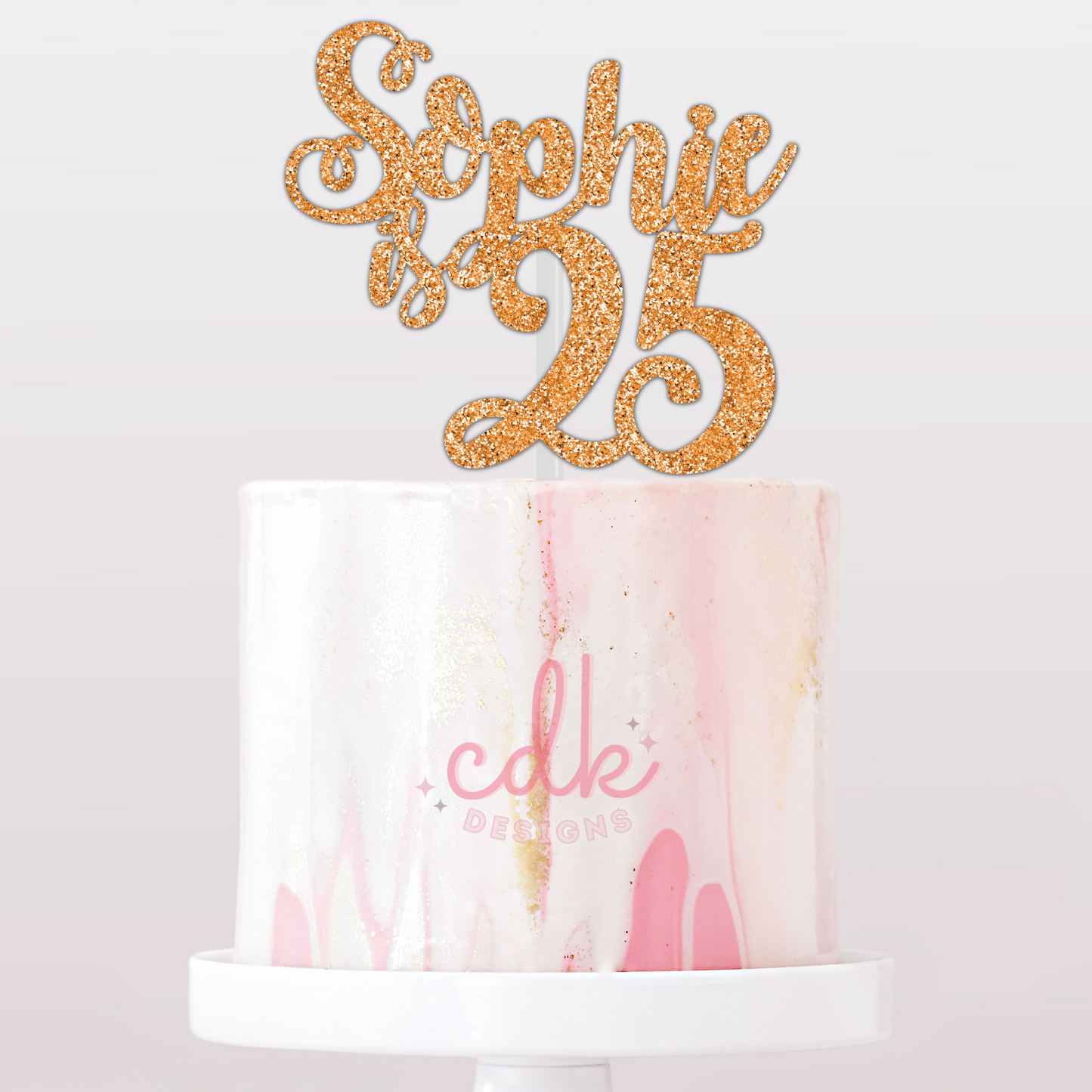 Personalised Happy Birthday Cake Topper