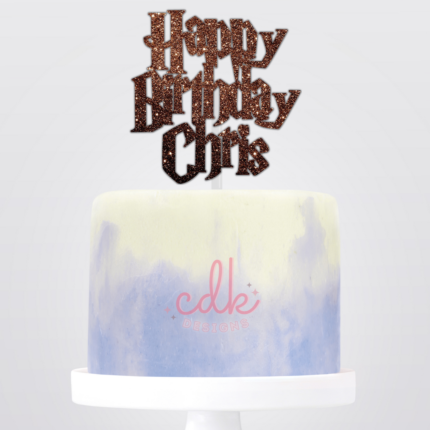 Personalised Happy Birthday Cake Topper