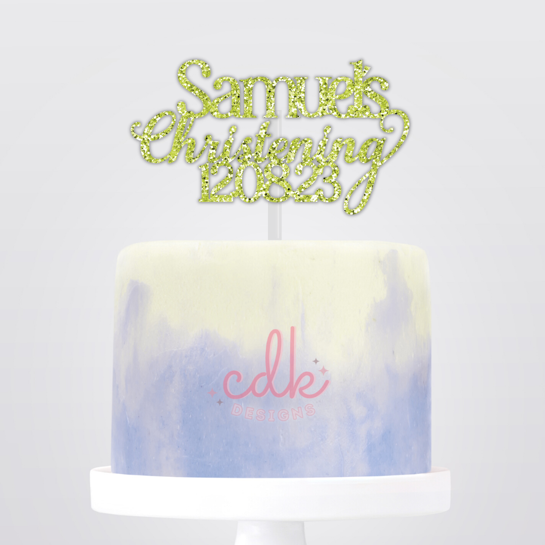 Personalised Christening Cake Topper