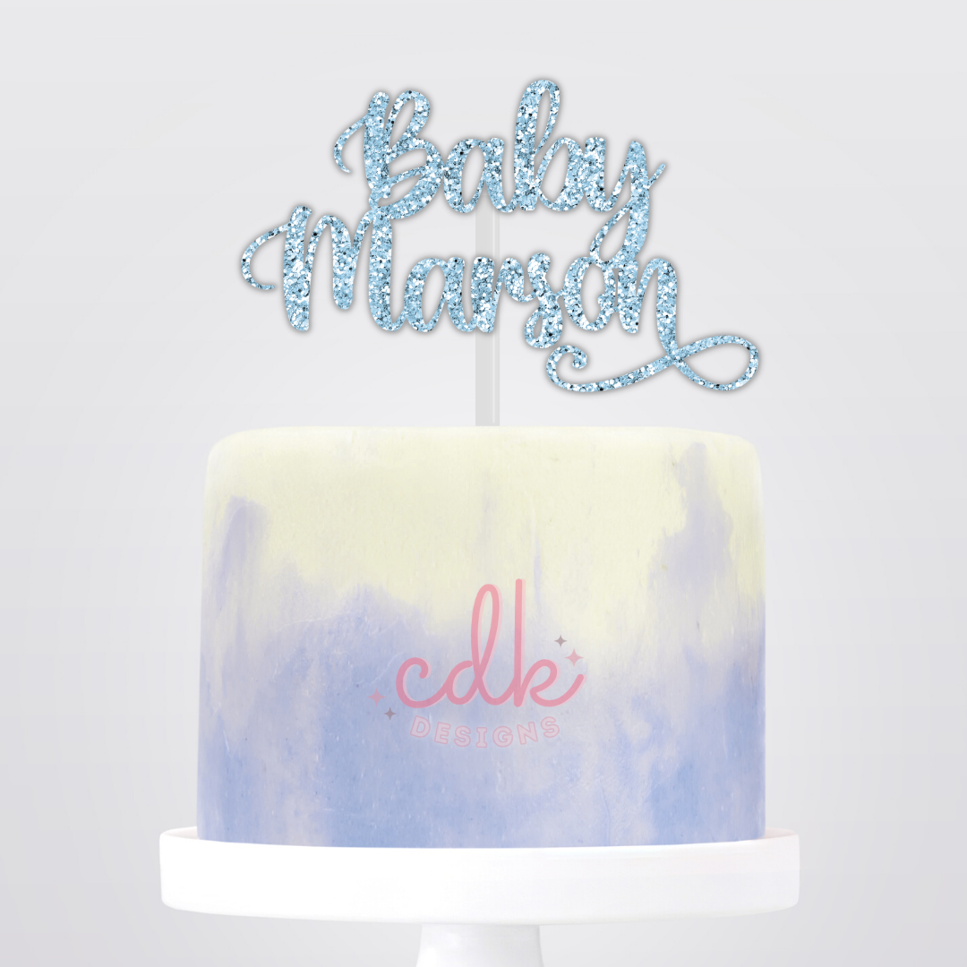 Personalised Baby Shower Cake Topper