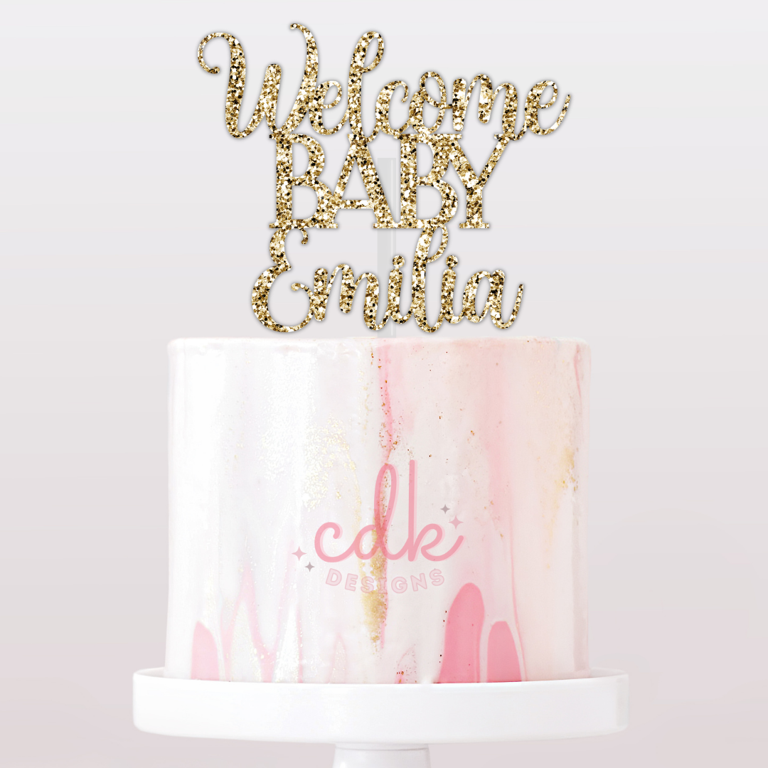 Personalised Baby Shower Cake Topper