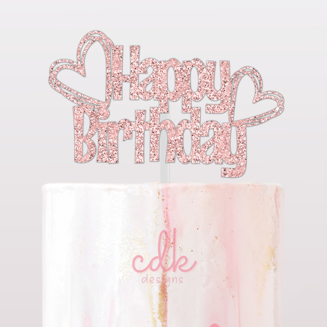 Happy Birthday Cake Topper Cdk Designs Co 