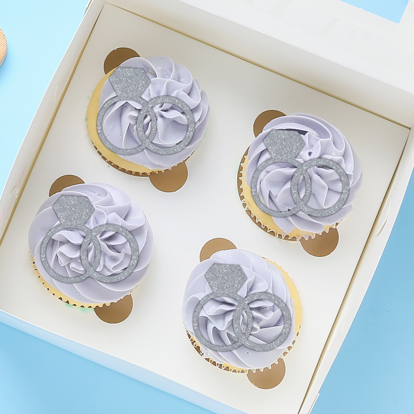 Wedding & Engagement Cupcake Topper