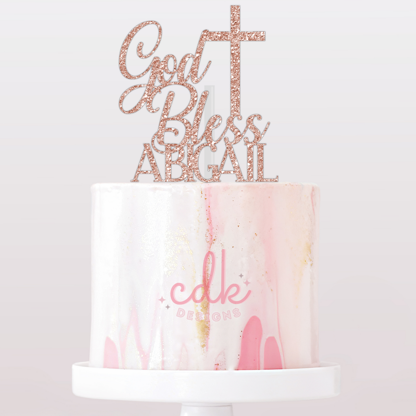 Personalised Christening Cake Topper