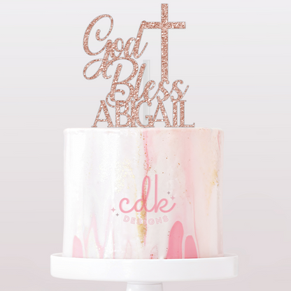 Personalised Christening Cake Topper