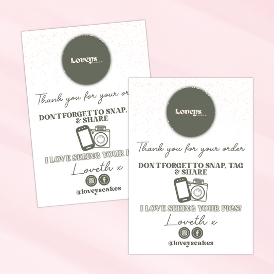 Gloss Thank You Cards - Vertical