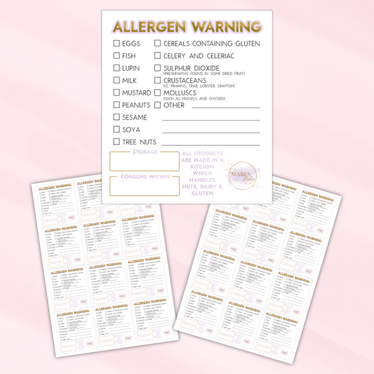 Gloss Square Allergen Information Sticker