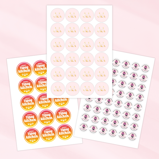 Gloss Circle Logo Stickers