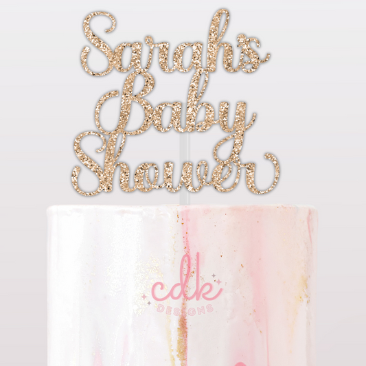 Personalised Baby Shower Cake Topper