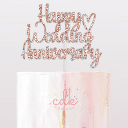 Happy Anniversary Cake Topper