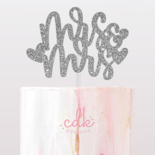 Mrs and Mrs - Wedding/Engagement Cake Topper