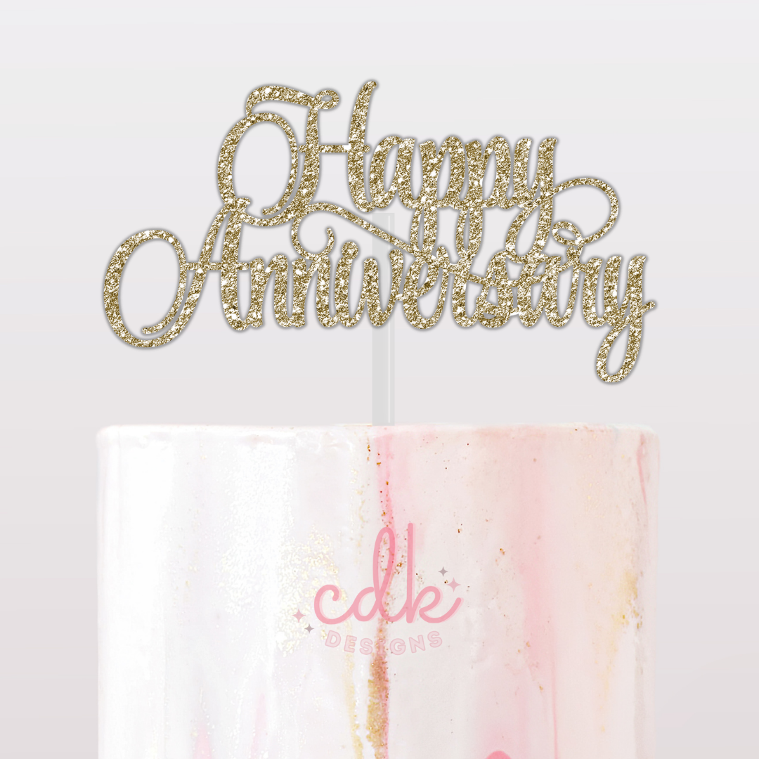 Happy Anniversary Cake Topper
