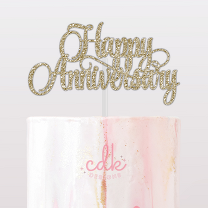 Happy Anniversary Cake Topper