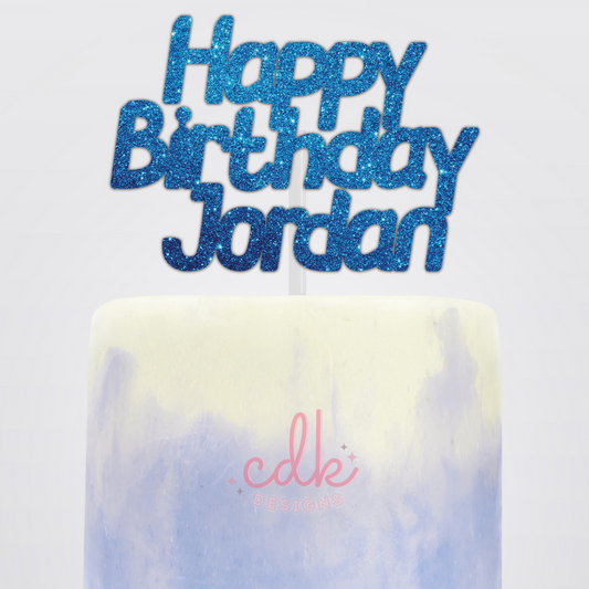Personalised Happy Birthday Cake Topper
