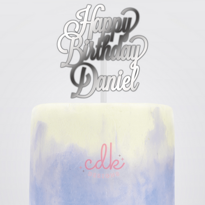 Personalised Happy Birthday Cake Topper