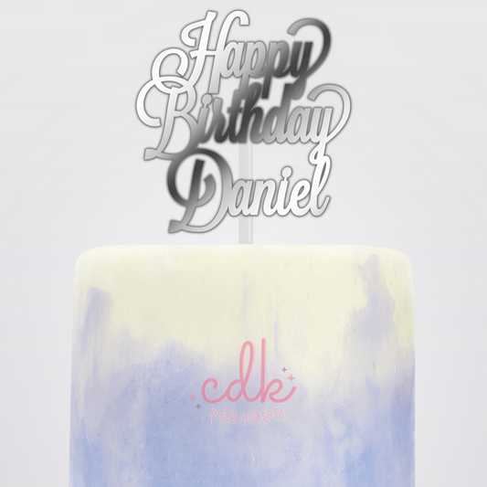 Personalised Happy Birthday Cake Topper
