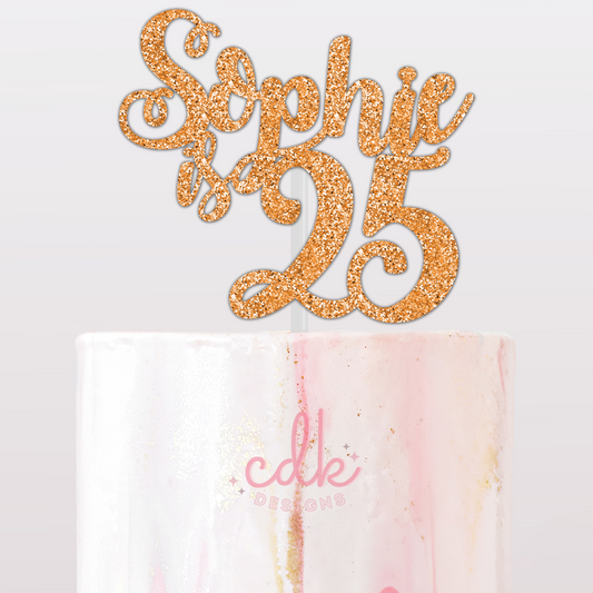 Personalised Happy Birthday Cake Topper
