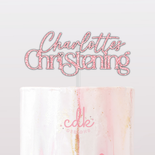 Personalised Christening Cake Topper