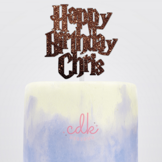 Personalised Happy Birthday Cake Topper