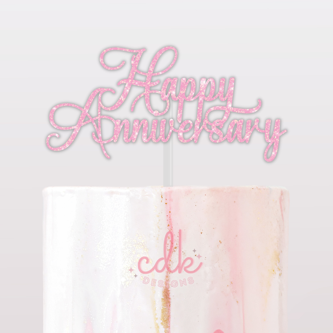 Happy Anniversary Cake Topper