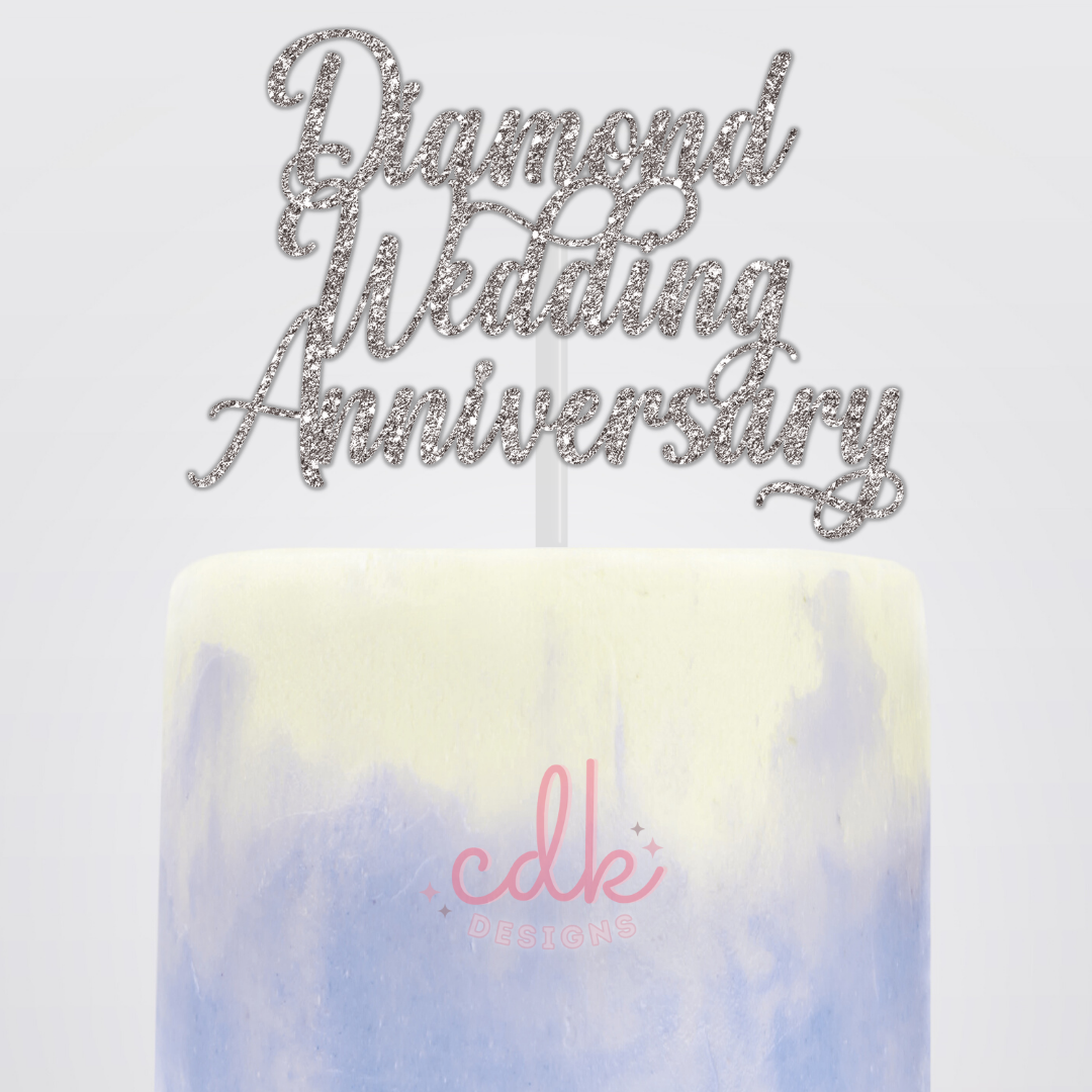 Diamond Wedding - Anniversary Cake Topper