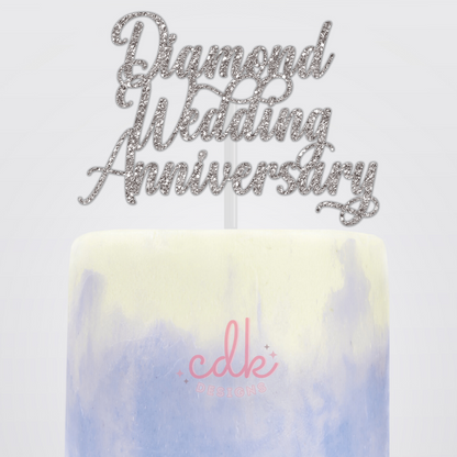 Diamond Wedding - Anniversary Cake Topper