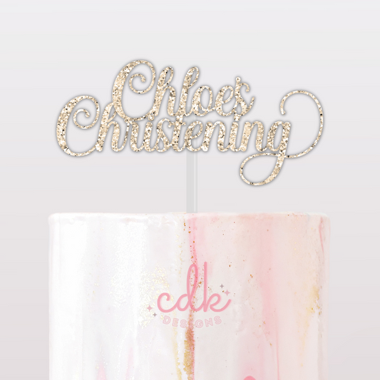 Personalised Christening Cake Topper