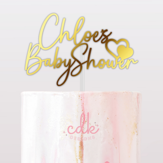 Personalised Baby Shower Cake Topper