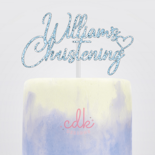 Personalised Christening Cake Topper