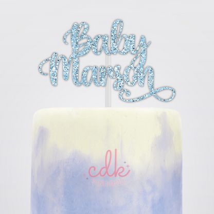 Personalised Baby Shower Cake Topper