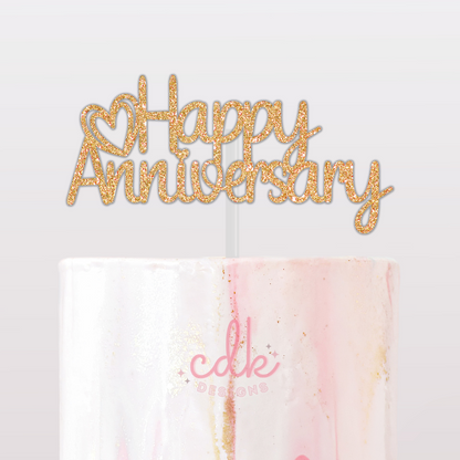 Happy Anniversary Cake Topper