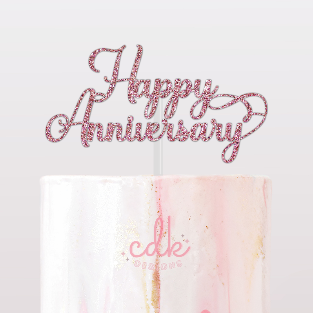 Happy Anniversary Cake Topper