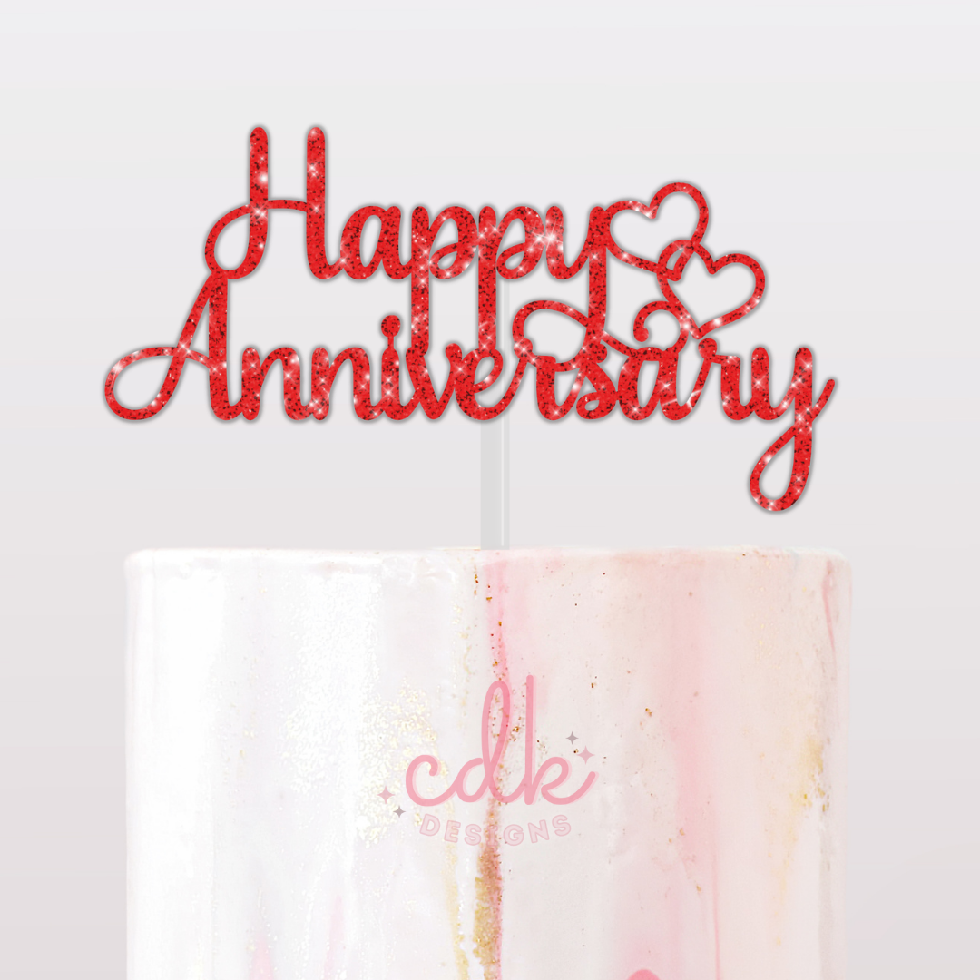 Happy Anniversary Cake Topper