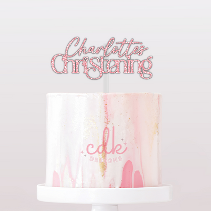 Personalised Christening Cake Topper