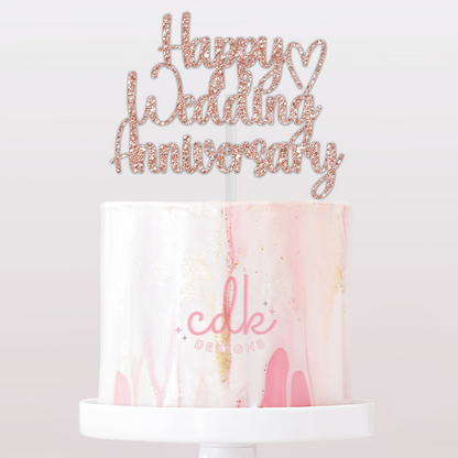 Happy Anniversary Cake Topper