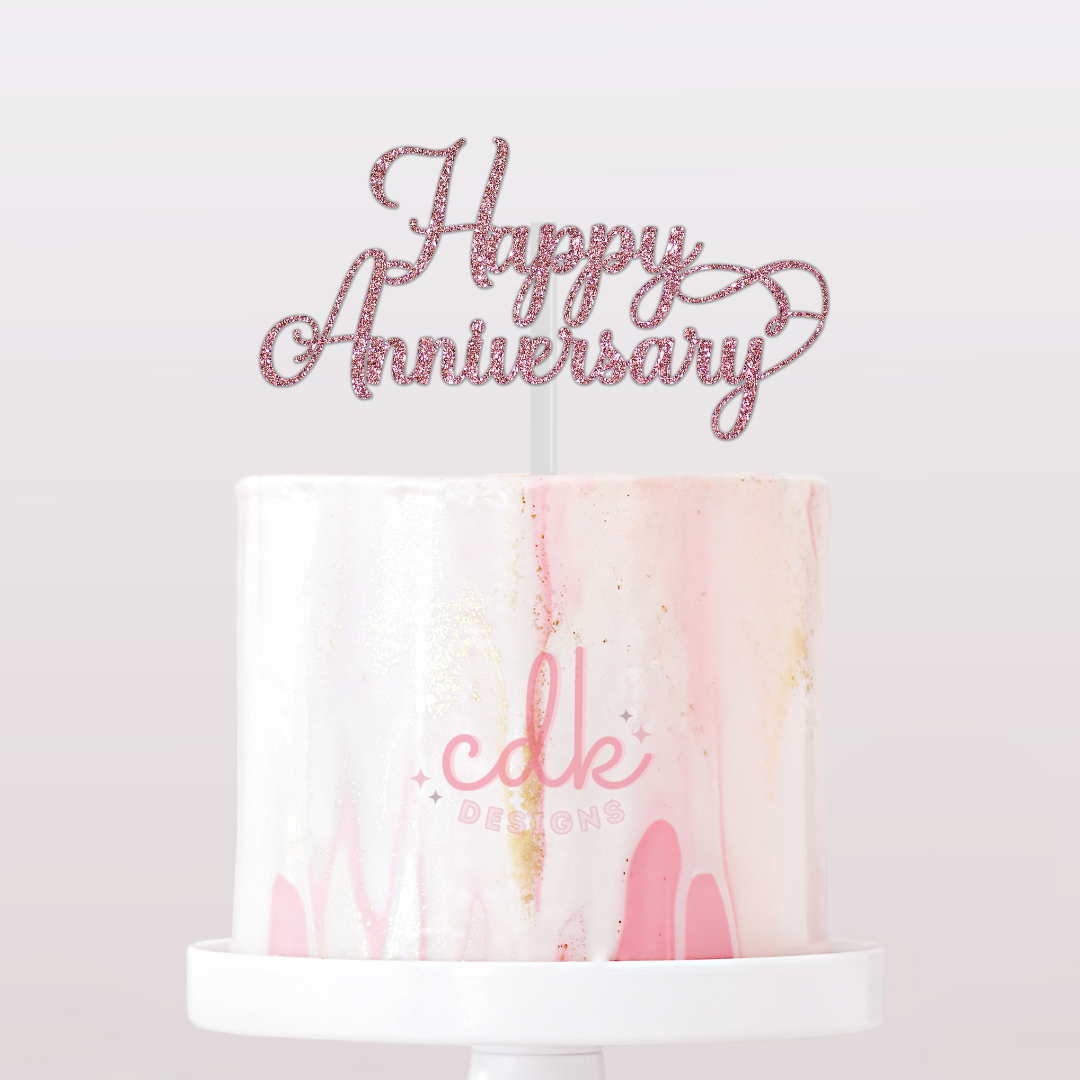 Happy Anniversary Cake Topper