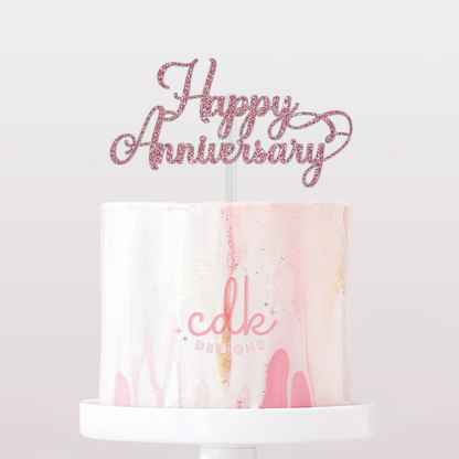 Happy Anniversary Cake Topper
